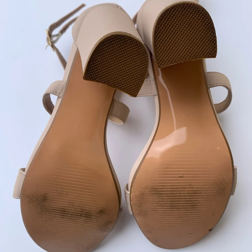 IDIFU Ankle strap chunky heel color nude - Picture 6 of 8